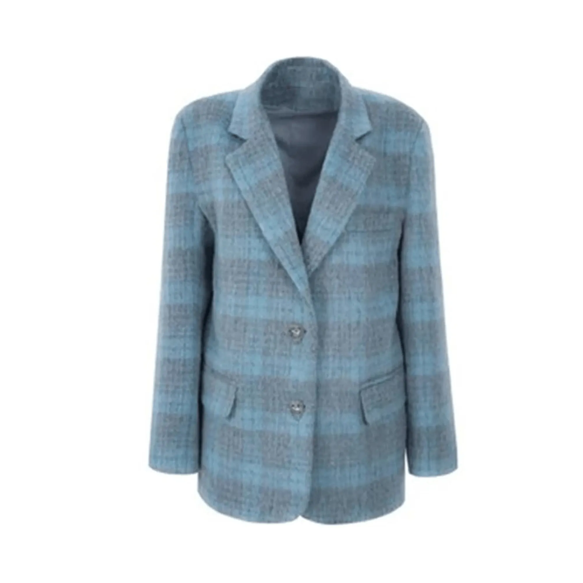 Pre Order:  Decorative Buttons Notched Collar Blazer