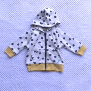 Reversible Hoodie - polka dots and stripes (Organic Cotton)