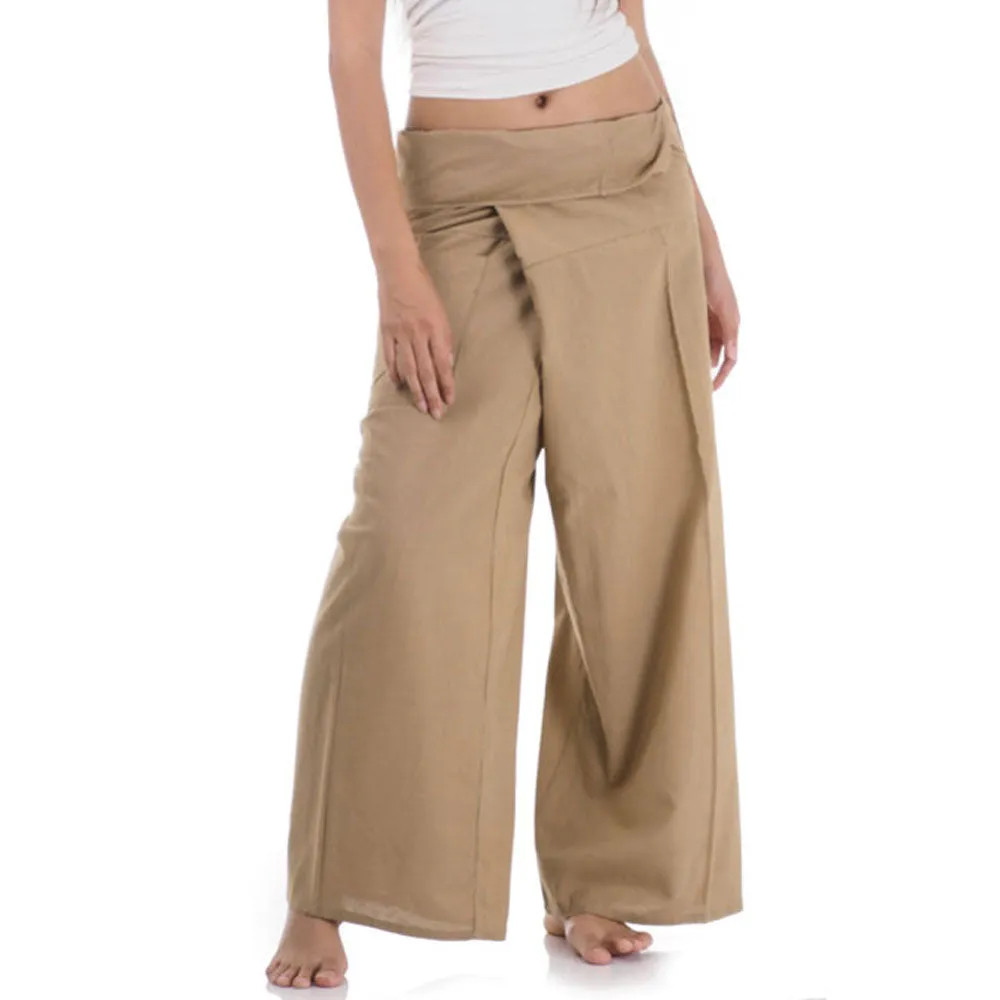 Sandy Beige Women's Thai Fisherman Pants