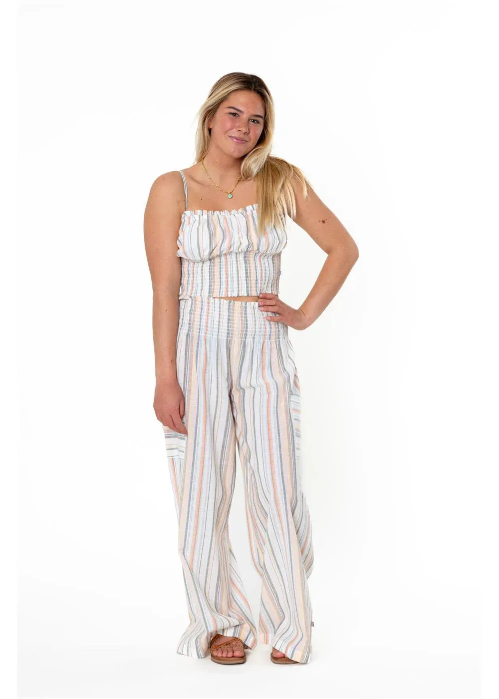 Sisstrevolution Allie Beach Woven Pant - SEA SALT