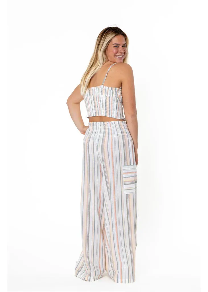 Sisstrevolution Allie Beach Woven Pant - SEA SALT