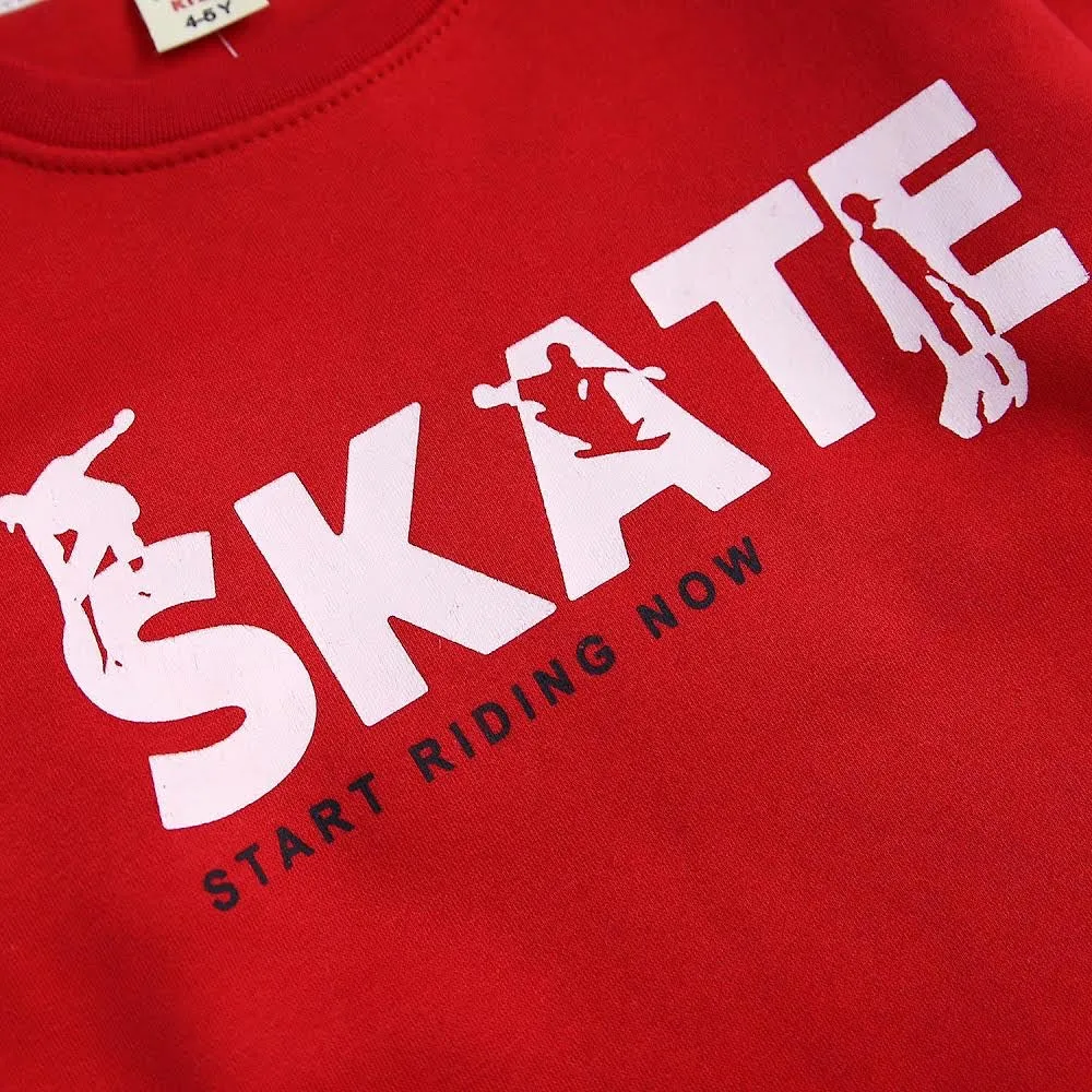 Skate red Sweatshirt in fleece for Kids