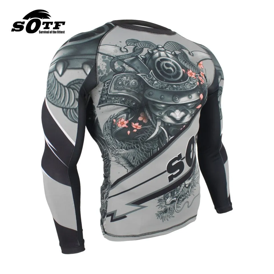 SOTF - "Silver Samurai" - MMA compression top / shirt / rash guard