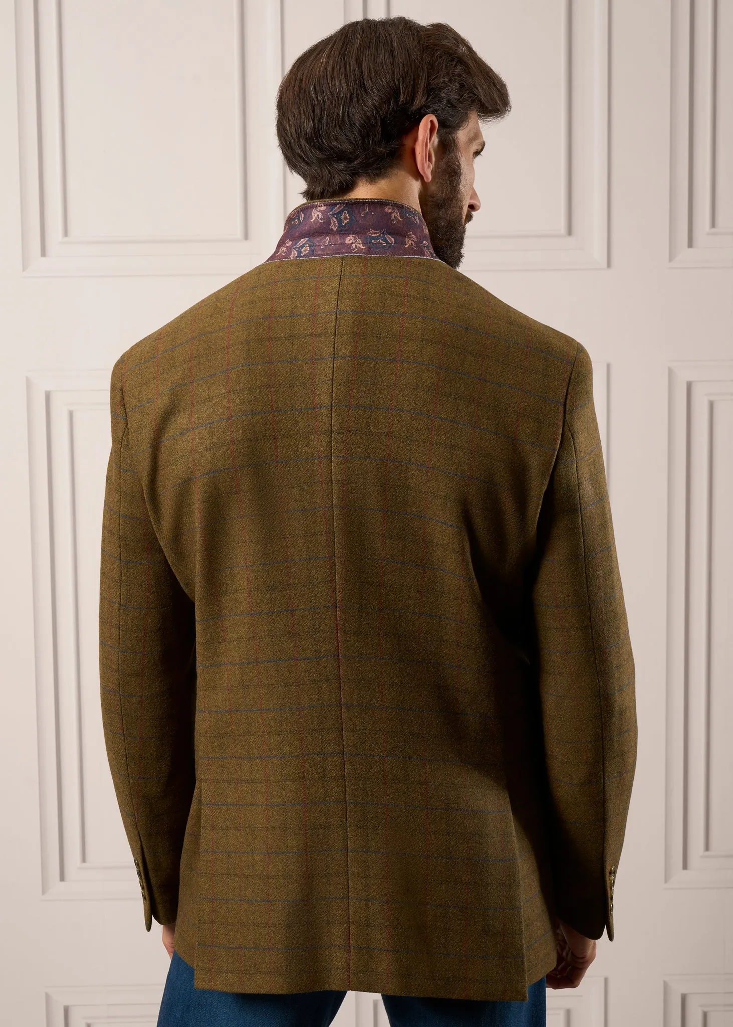Regular Fit Surrey Tweed Lined Blazer in Moor - Stylish and Comfortable Outerwear