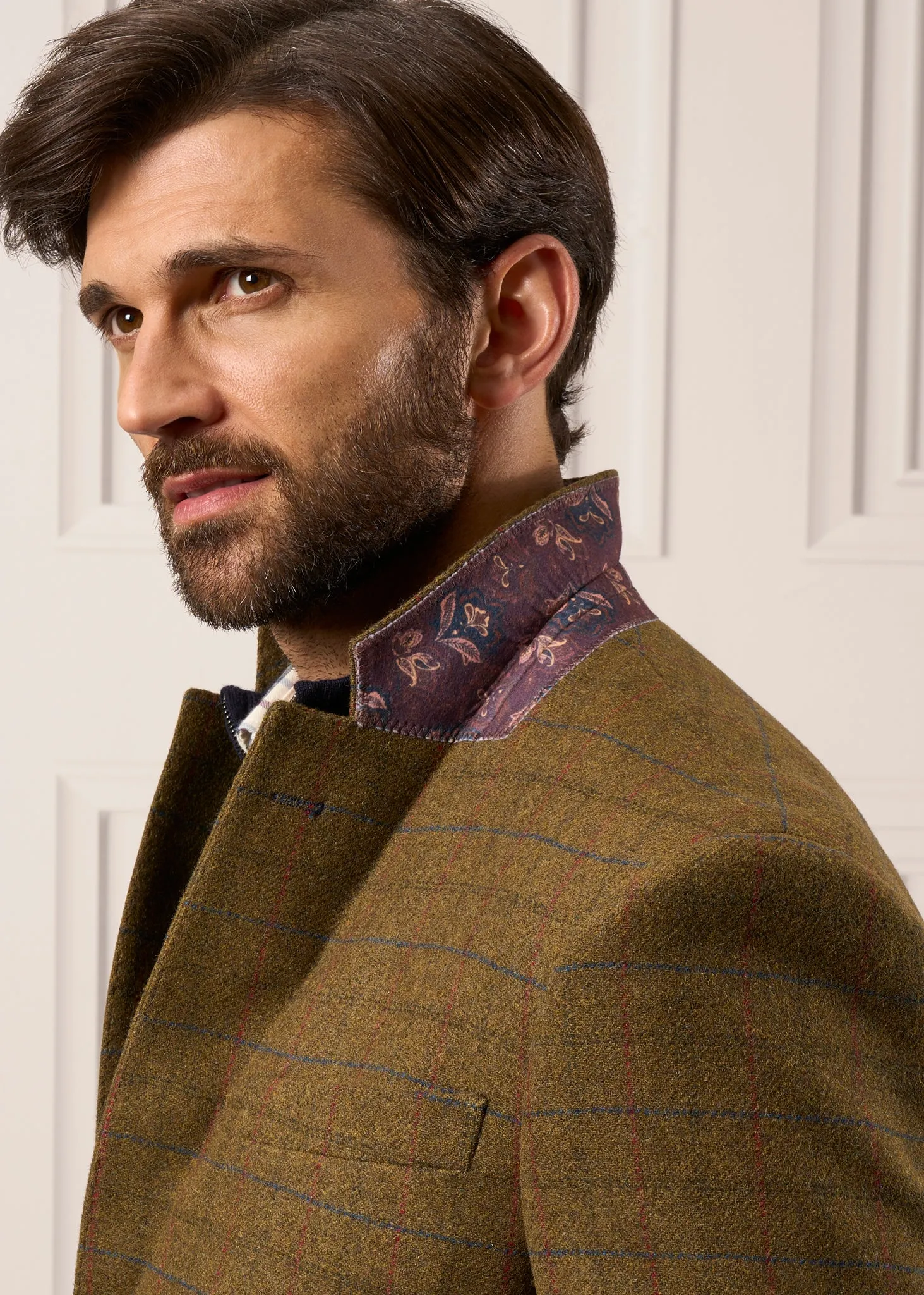 Regular Fit Surrey Tweed Lined Blazer in Moor - Stylish and Comfortable Outerwear