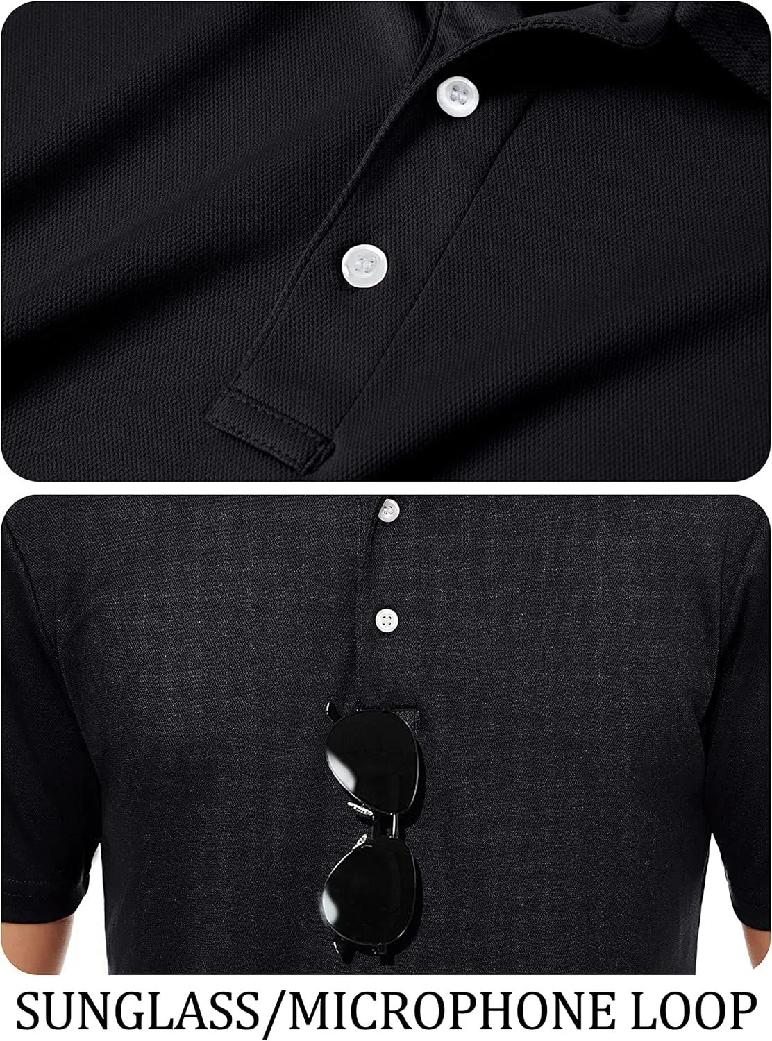 TACVASEN Mens Golf Shirt Dry Fit Mens Polo Shirts Short Sleeve Performance Golf Polos for Men with Collar Work Shirts