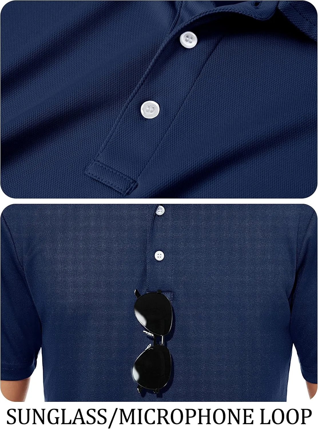 TACVASEN Mens Golf Shirt Dry Fit Mens Polo Shirts Short Sleeve Performance Golf Polos for Men with Collar Work Shirts