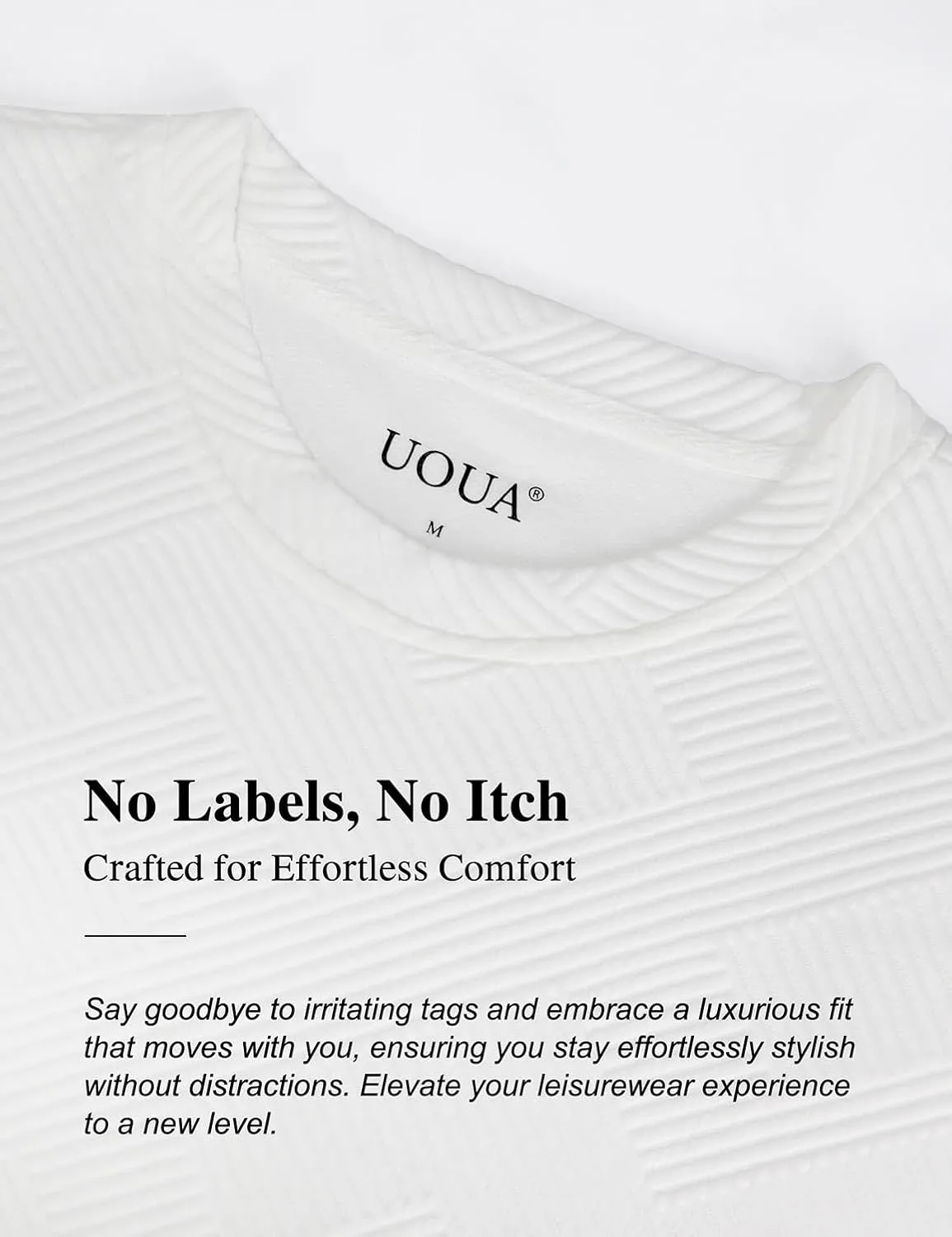 UOUA Mens Short Sets 2 Piece Summer Outfits Casual Short Sleeve Crew-Neck Shirts & Shorts Track Suit Jogging Loungewear