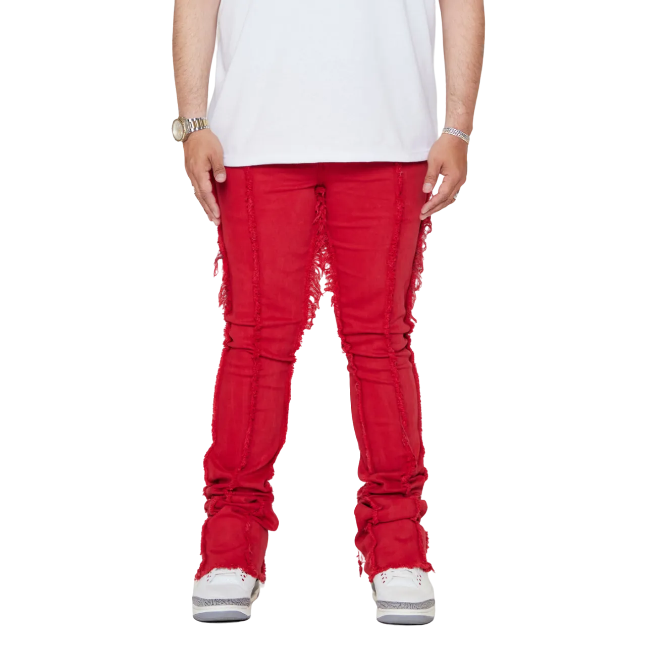 Valabasas "V-ESNTL" Super Stacked Denim - Red