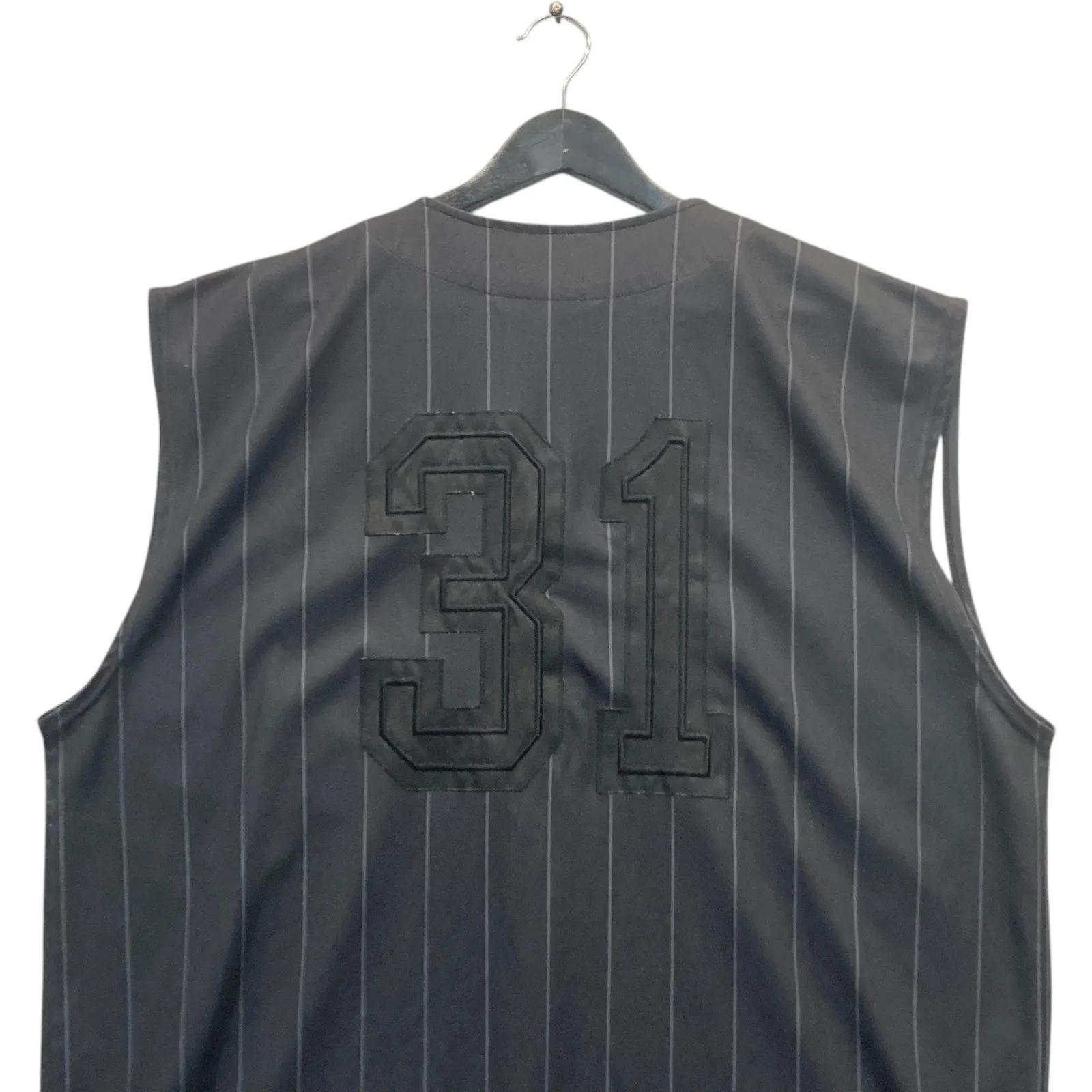 Vintage Nike Pinstriped Button #31 Sleeveless Jersey