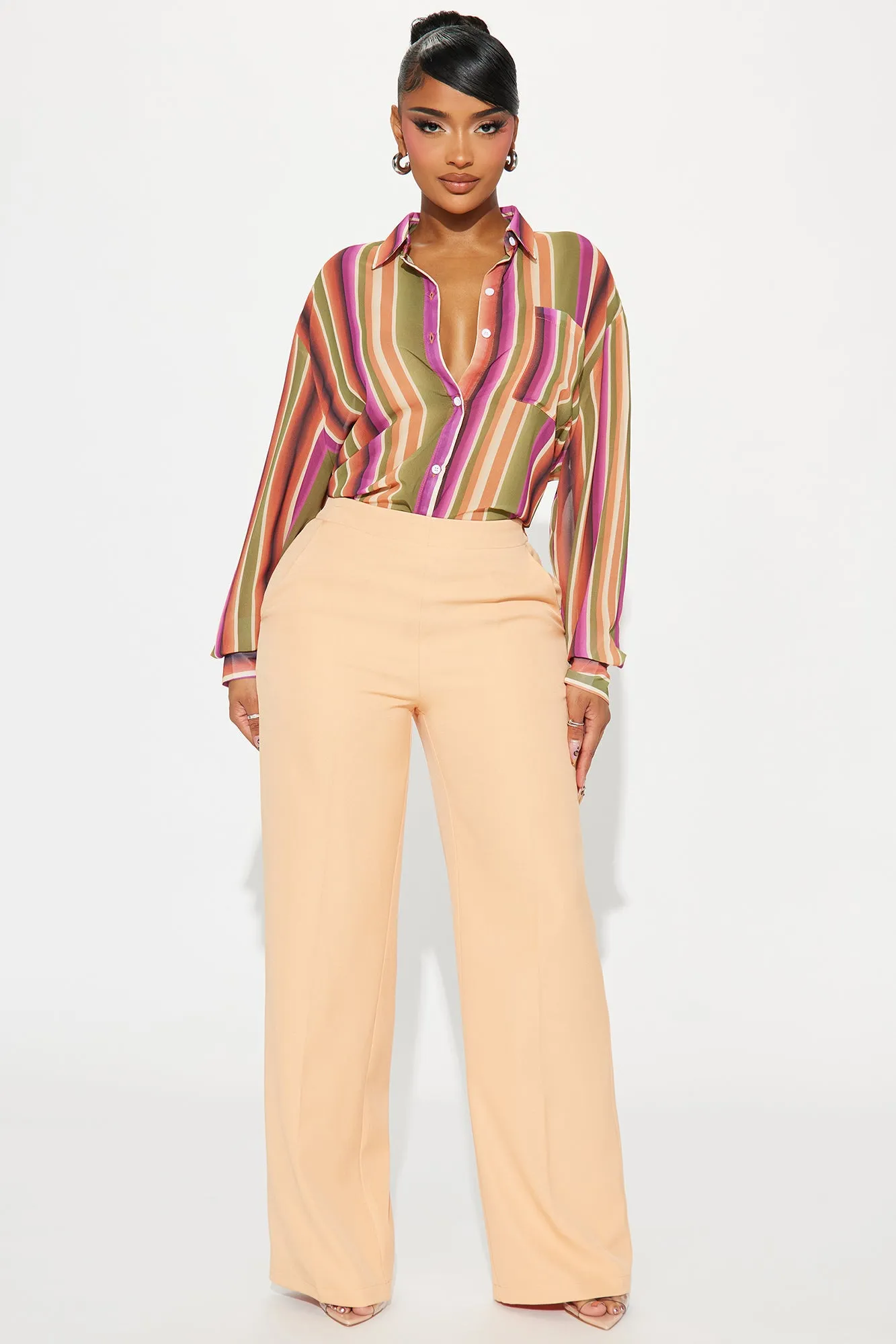 Watermelon Sugar Striped Shirt - Multi Color