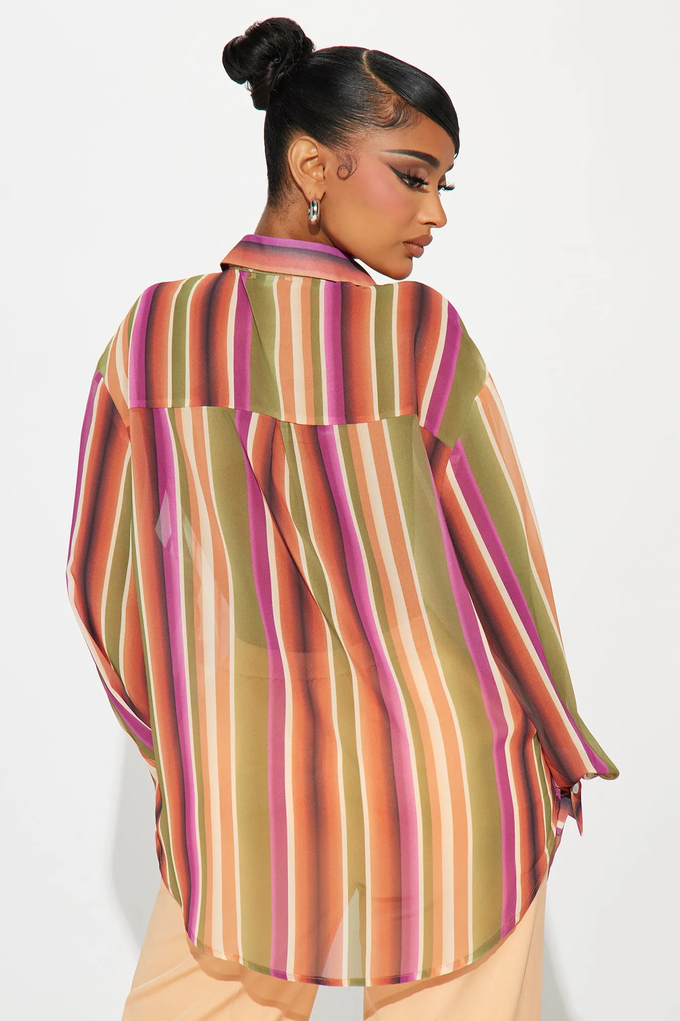 Watermelon Sugar Striped Shirt - Multi Color