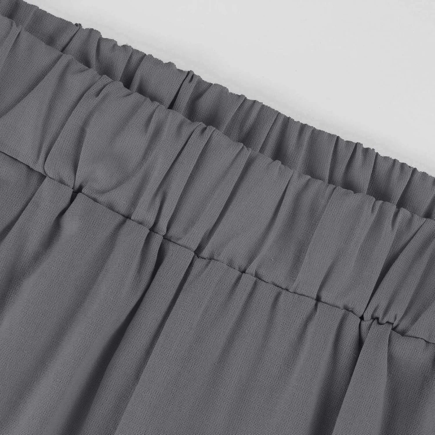 Women Linen Pants Breathable Elastic Waist Gauze Pant Lightweight Plus Size Summer Vacation Beach Pants with Pockets