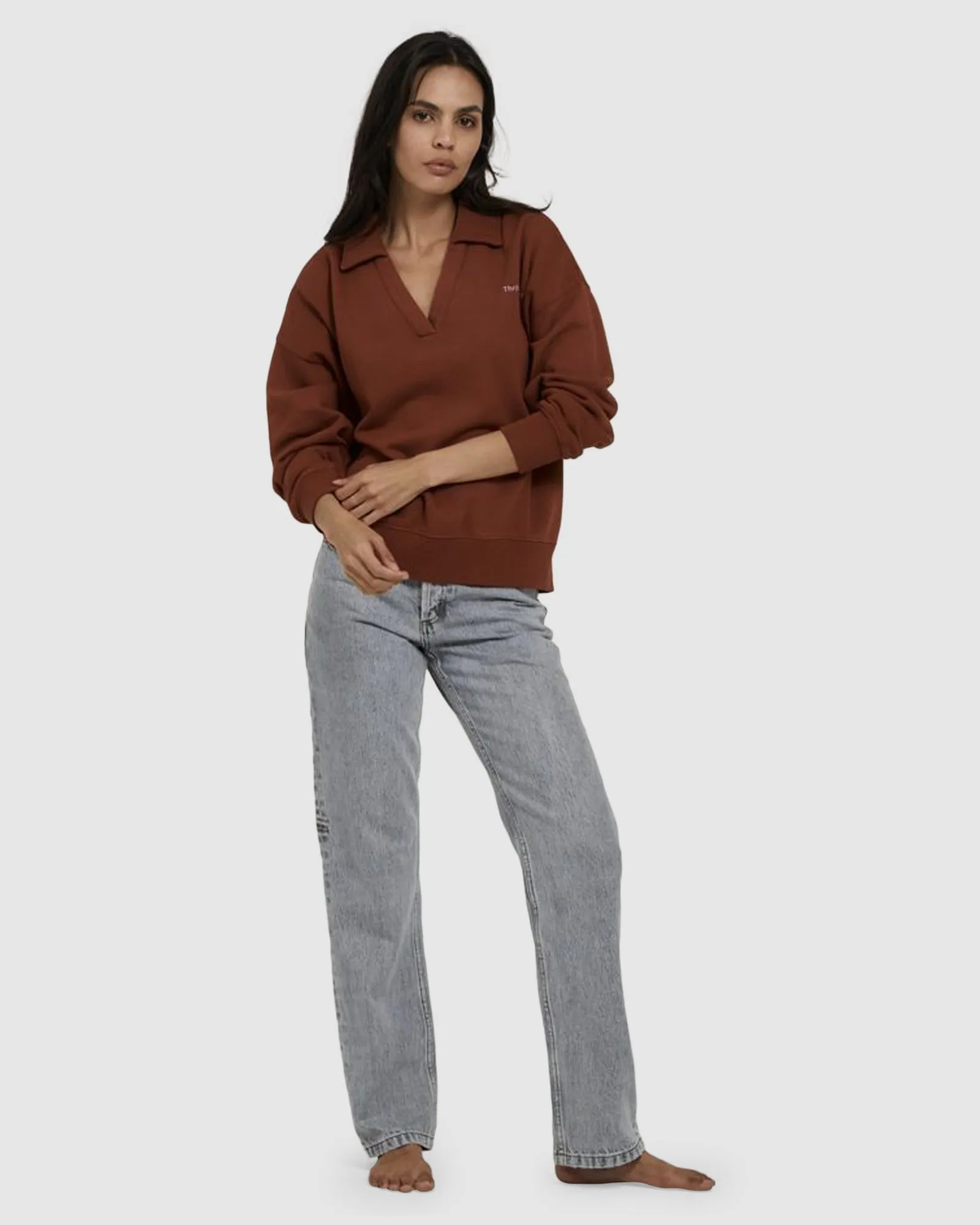 WOMENS DENSITY SLOUCH FLEECE POLO