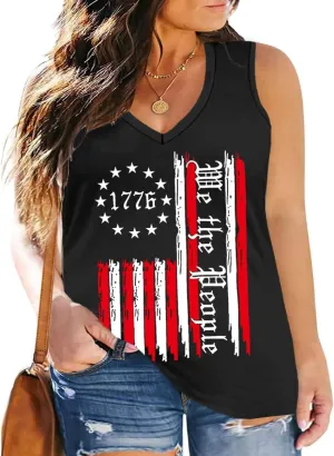 Women's Plus Size Tank Tops Sleeveless Shirt Sexy V Neck Summer Loose Baggy Floral Shirt Clothes