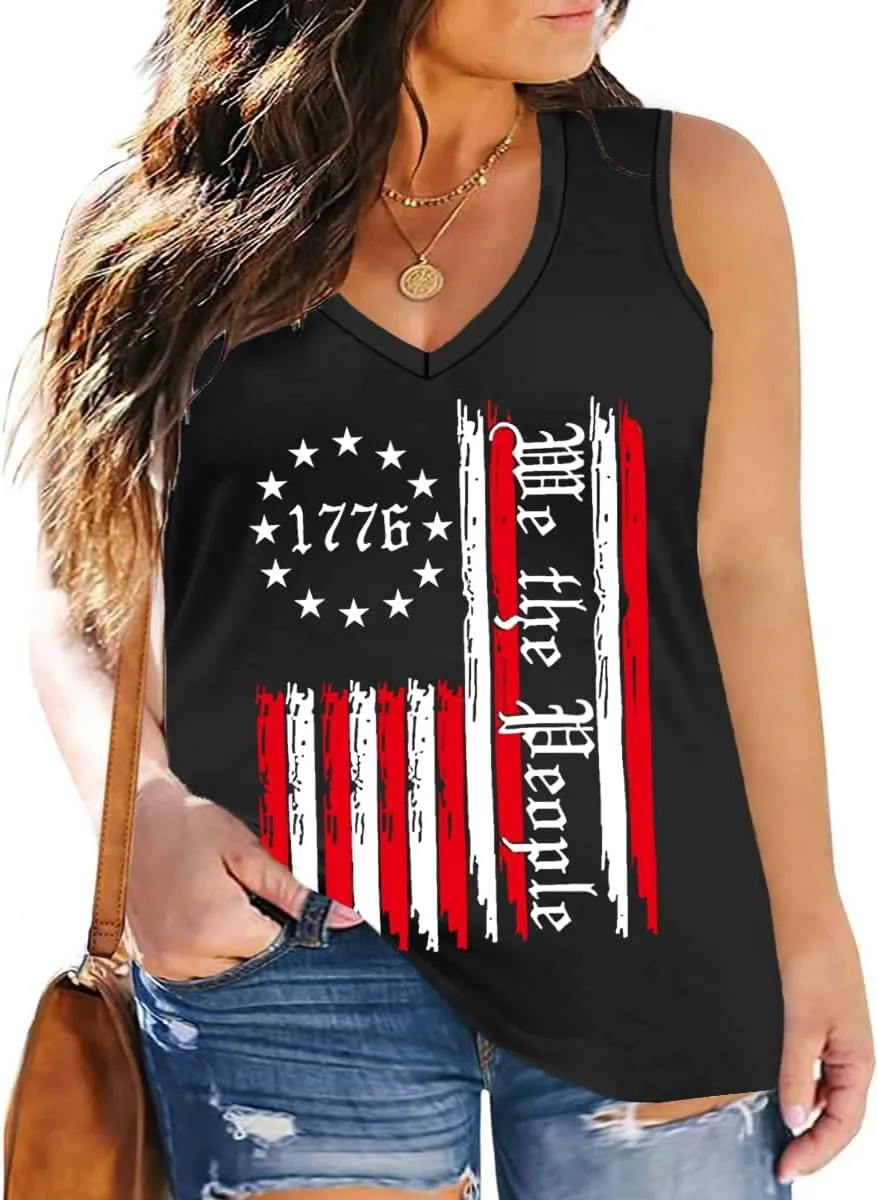 Women's Plus Size Tank Tops Sleeveless Shirt Sexy V Neck Summer Loose Baggy Floral Shirt Clothes