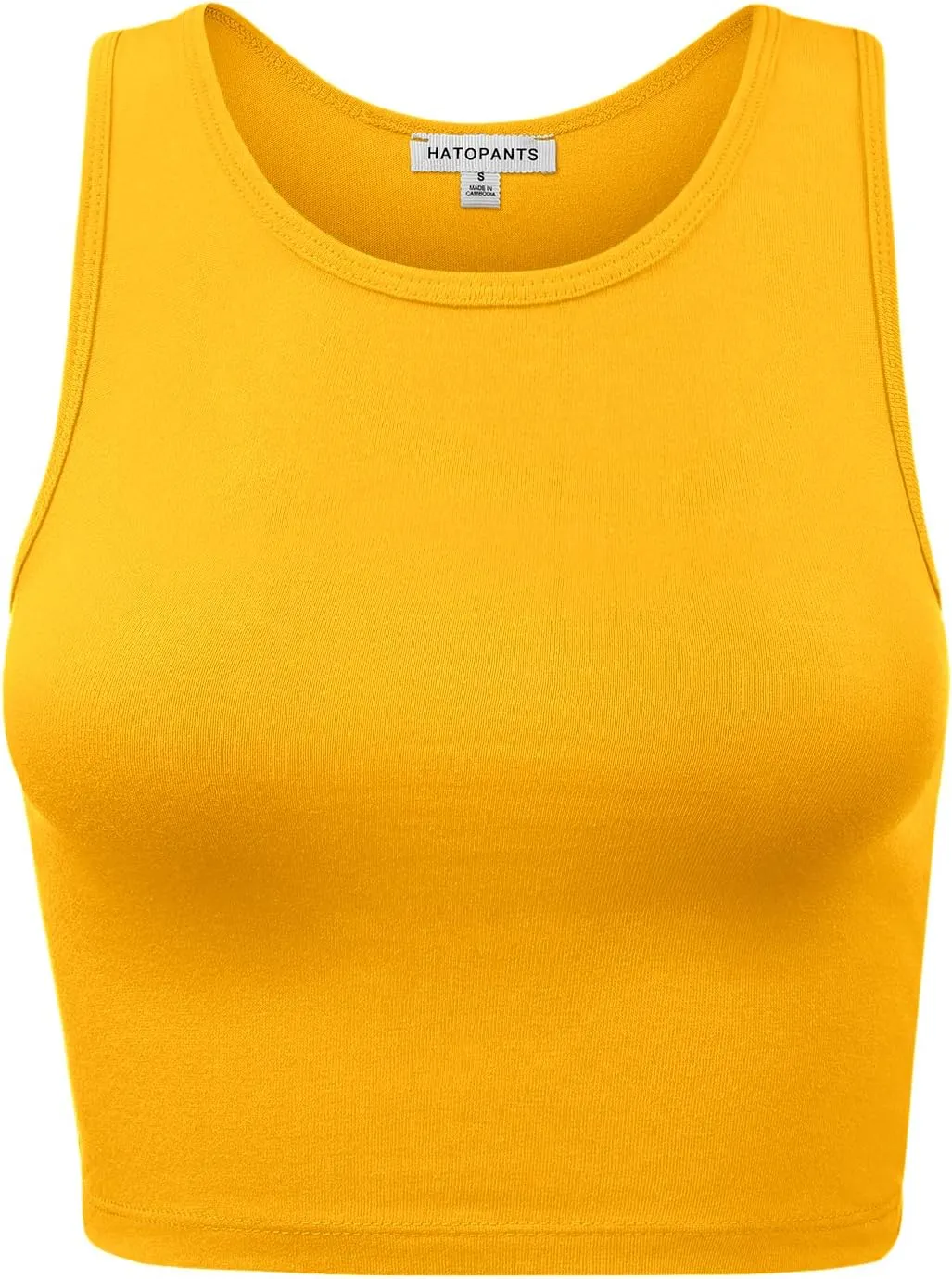 Women's Sleeveless Camisole Crop Tank Tops Racerback High Halter Neck Shirts