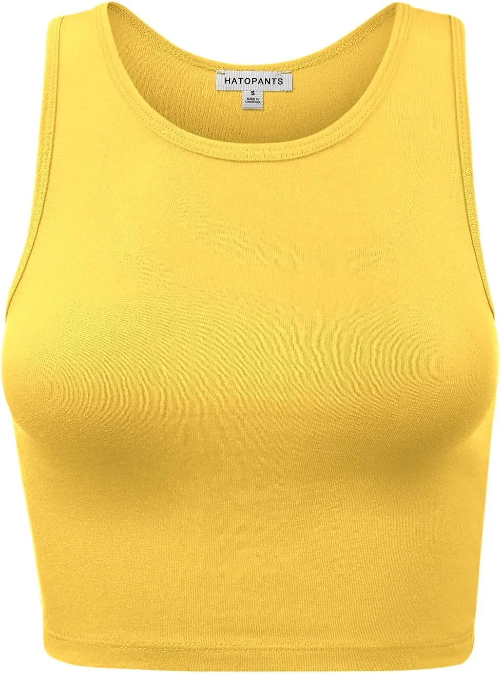 Women's Sleeveless Camisole Crop Tank Tops Racerback High Halter Neck Shirts