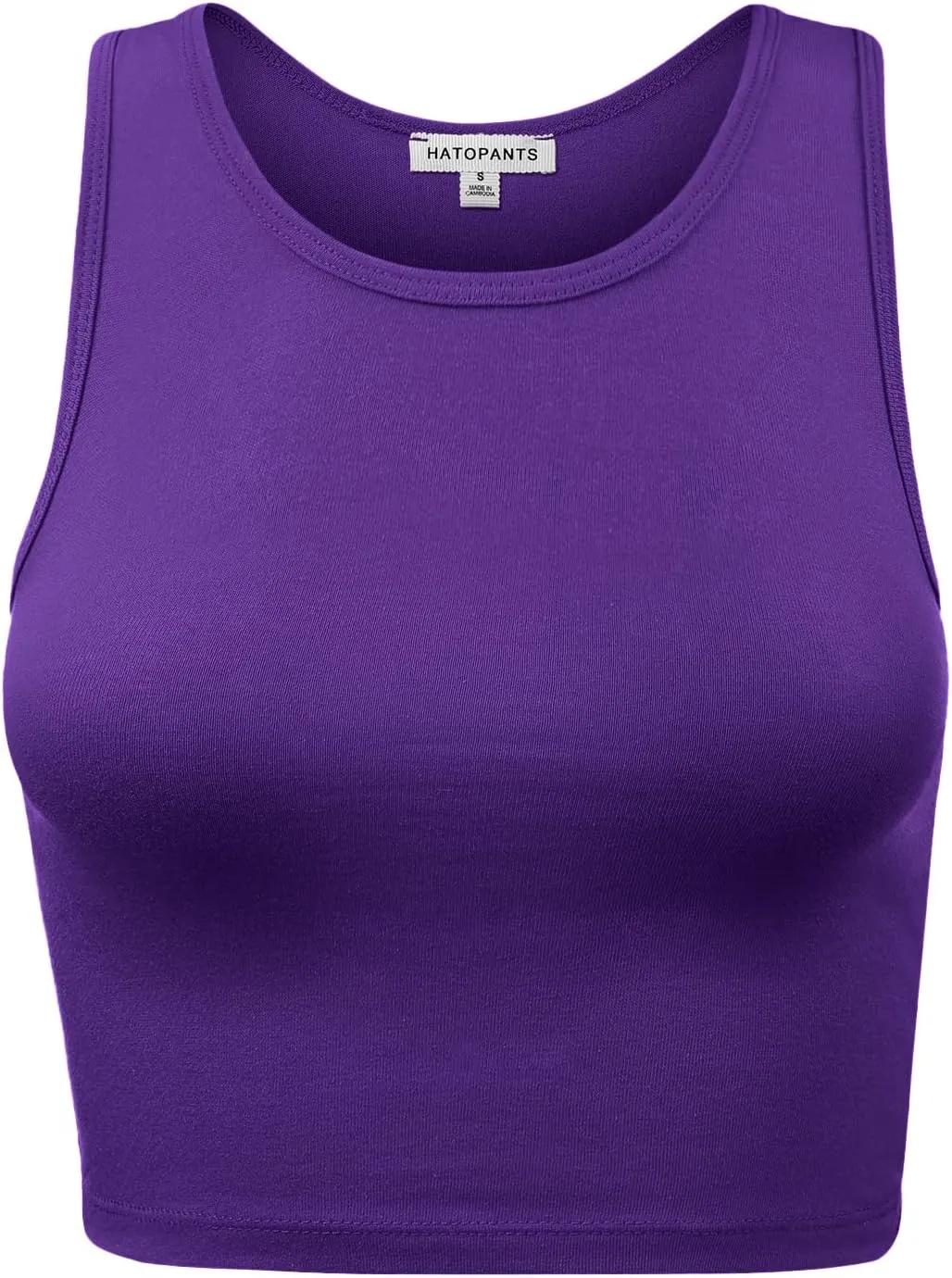 Women's Sleeveless Camisole Crop Tank Tops Racerback High Halter Neck Shirts