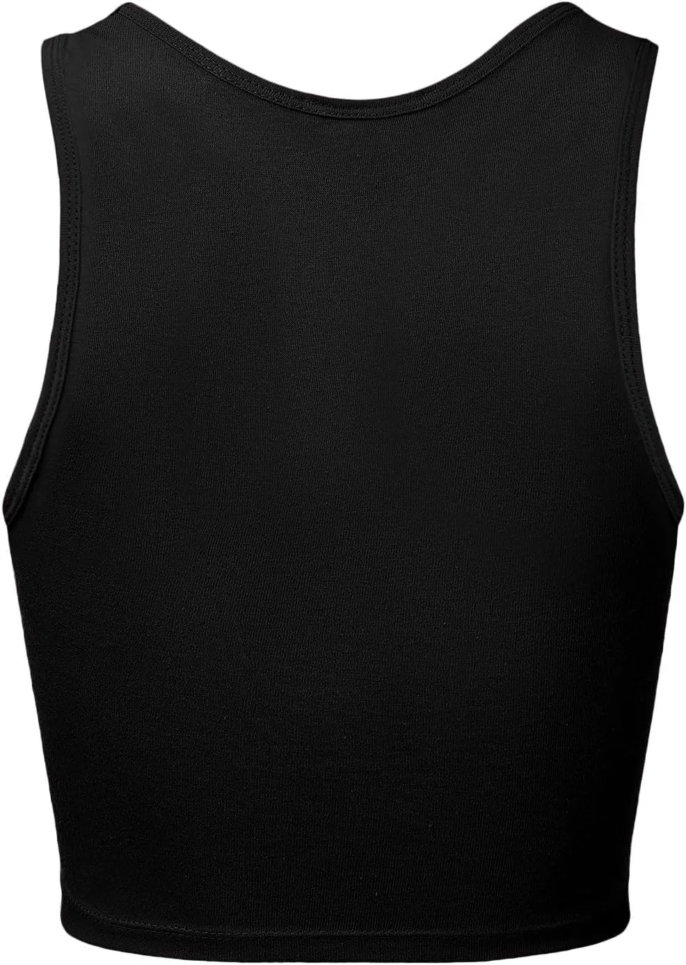Women's Sleeveless Camisole Crop Tank Tops Racerback High Halter Neck Shirts