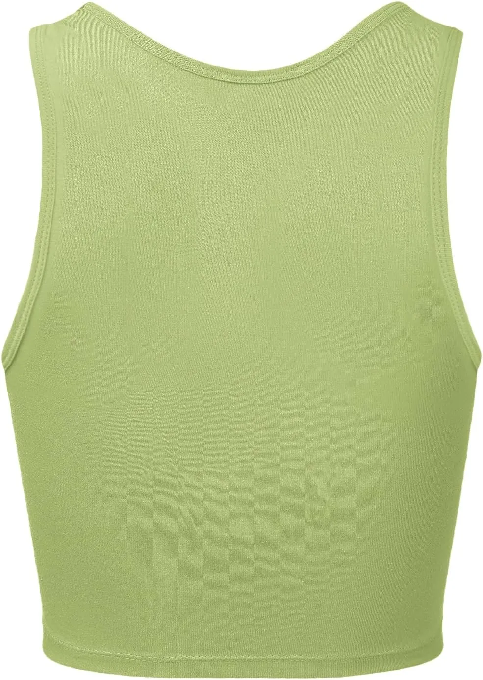 Women's Sleeveless Camisole Crop Tank Tops Racerback High Halter Neck Shirts