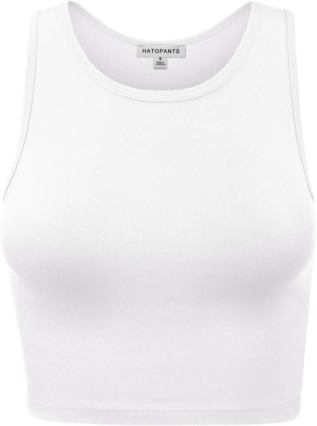 Women's Sleeveless Camisole Crop Tank Tops Racerback High Halter Neck Shirts