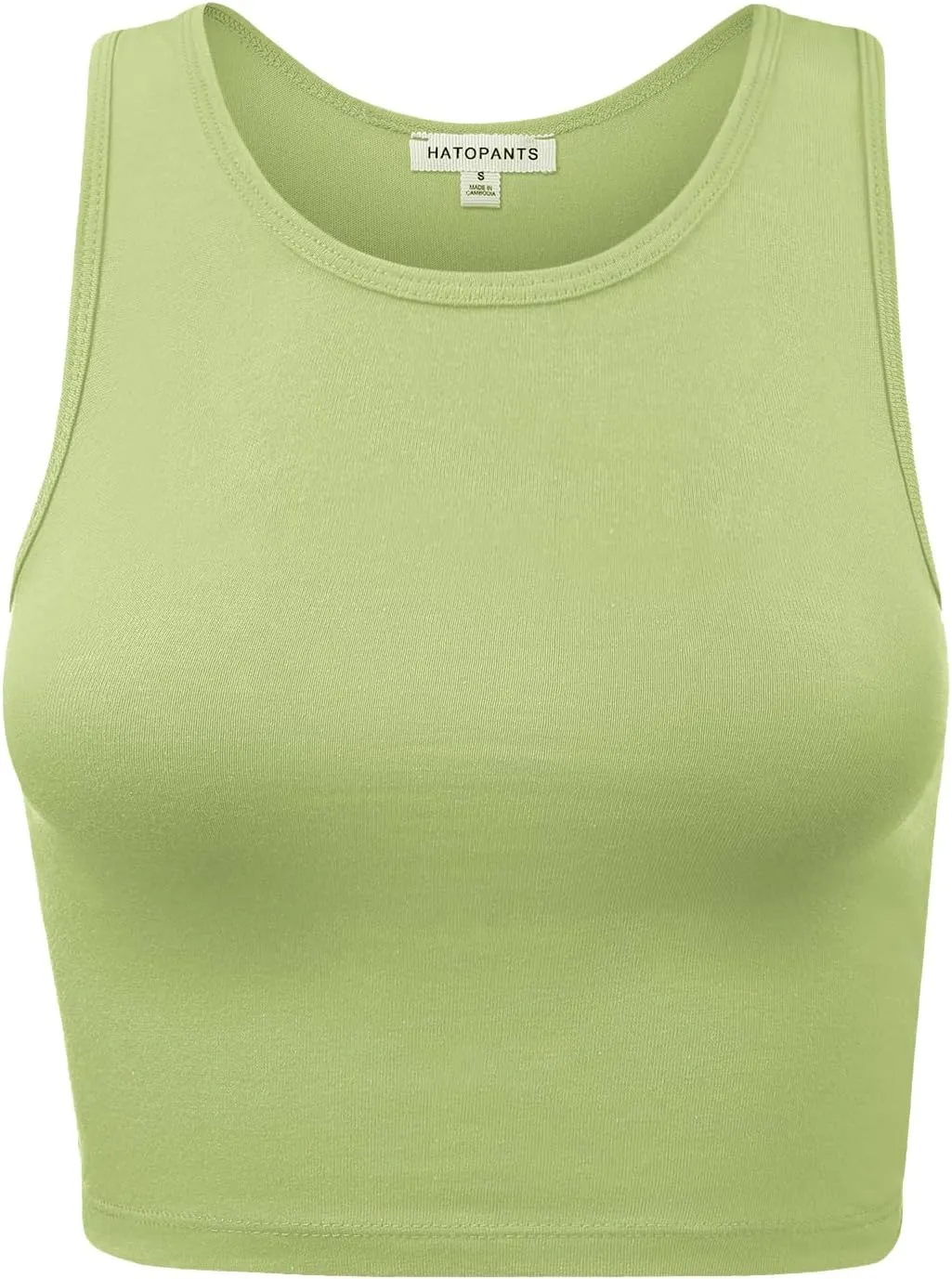 Women's Sleeveless Camisole Crop Tank Tops Racerback High Halter Neck Shirts