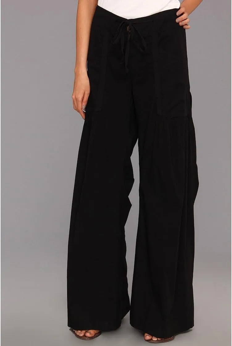 XCVI Women's Willow Wide Leg Stretch Poplin Pants